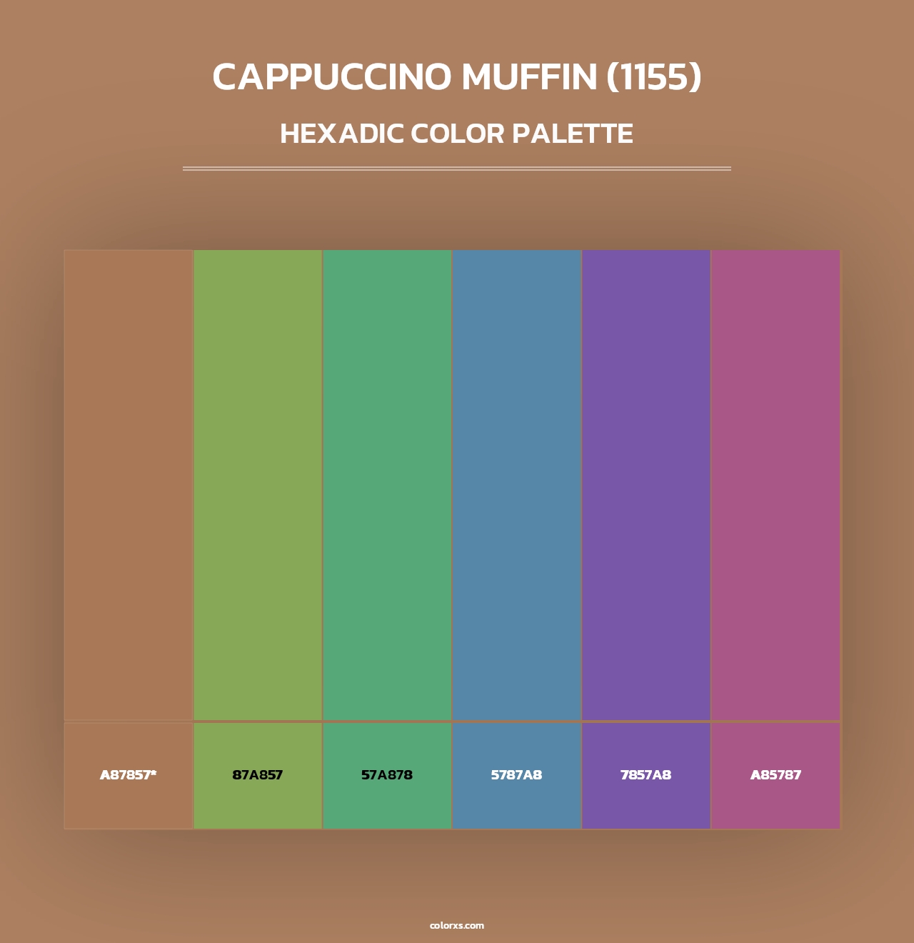 Cappuccino Muffin (1155) - Hexadic Color Palette