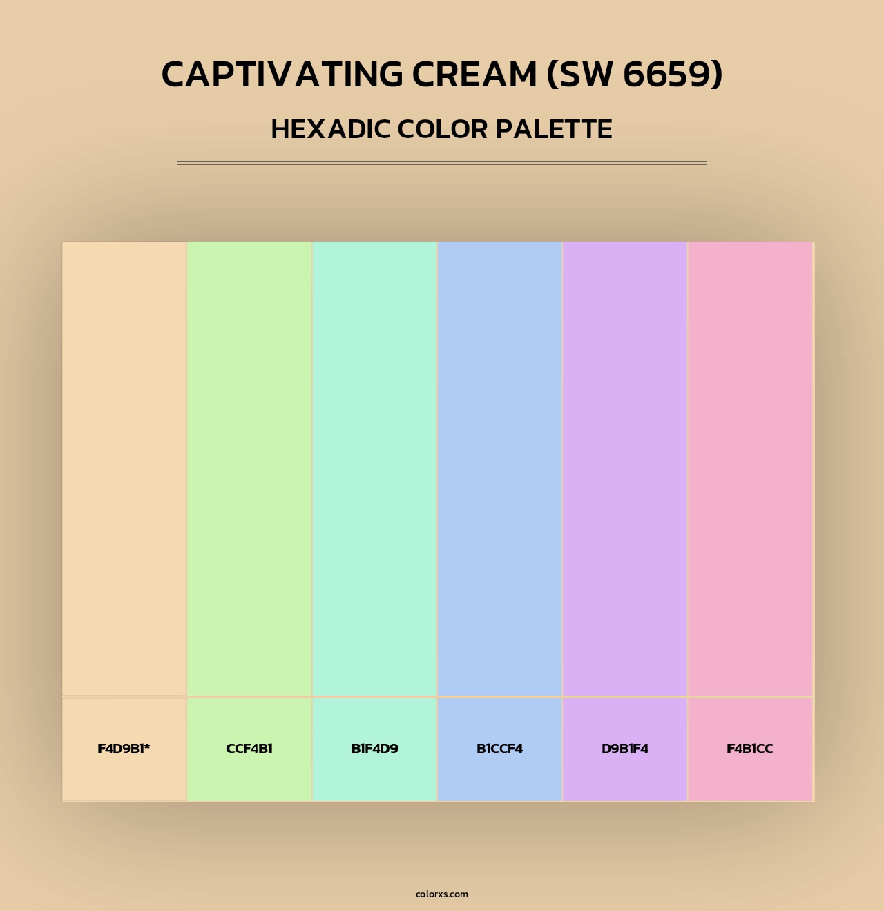 Captivating Cream (SW 6659) - Hexadic Color Palette