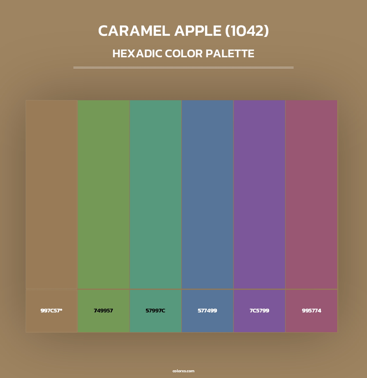 Caramel Apple (1042) - Hexadic Color Palette