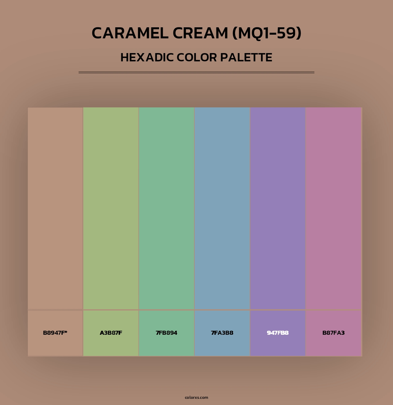 Caramel Cream (MQ1-59) - Hexadic Color Palette