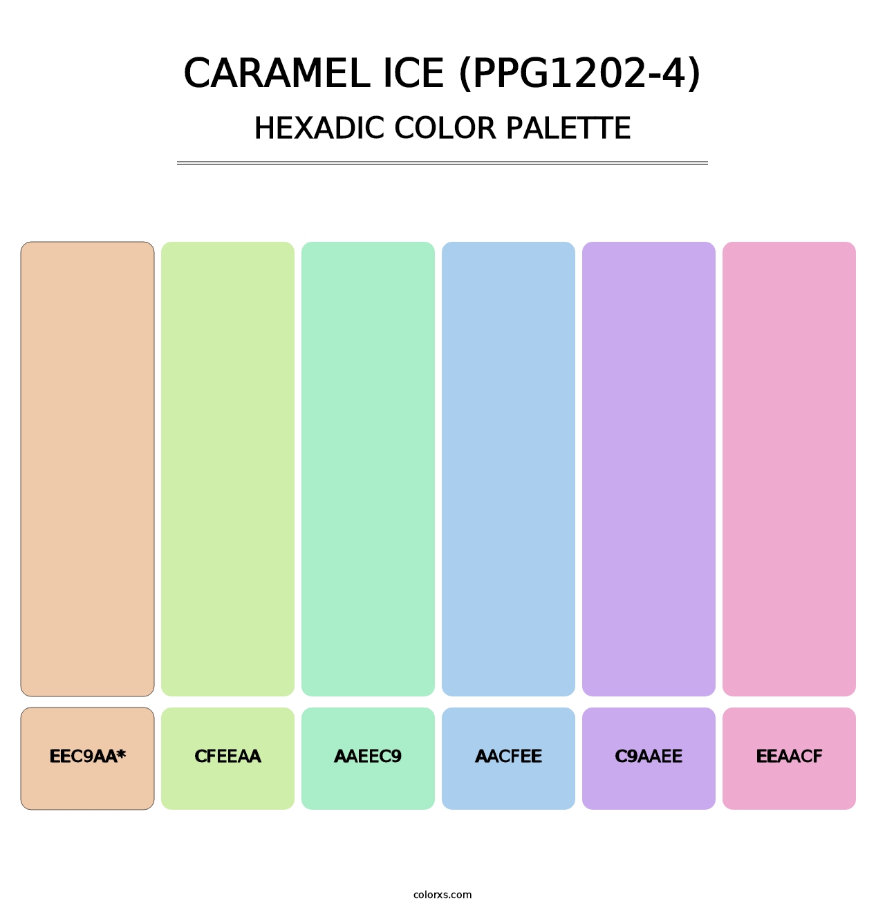 Caramel Ice (PPG1202-4) - Hexadic Color Palette