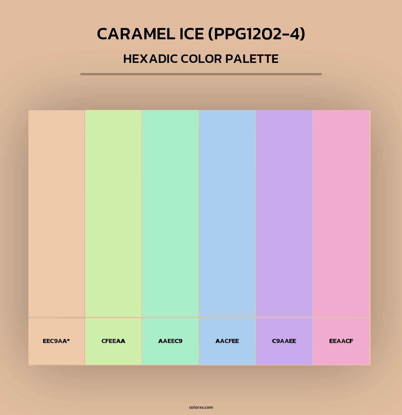 Caramel Ice (PPG1202-4) - Hexadic Color Palette