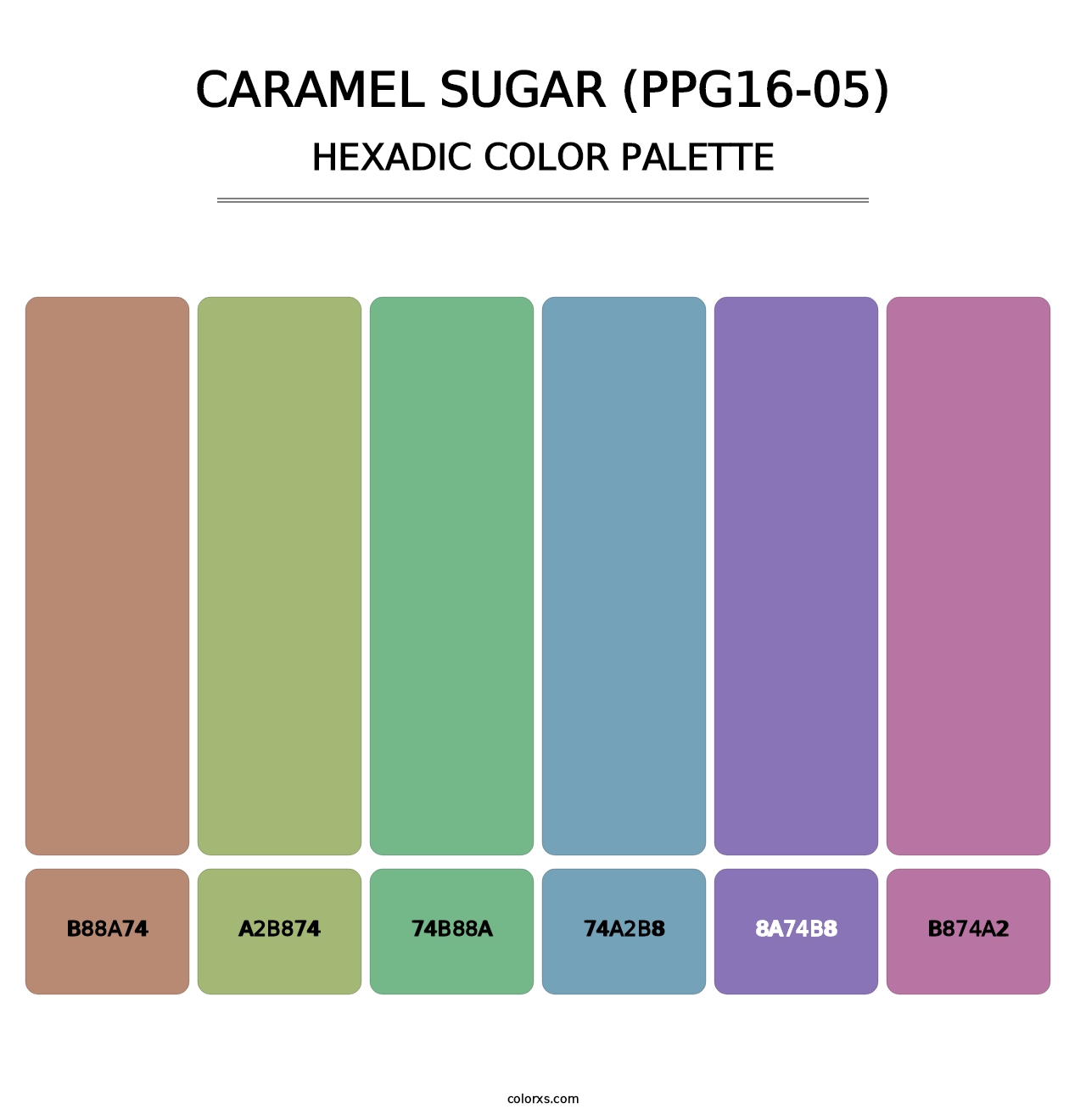 Caramel Sugar (PPG16-05) - Hexadic Color Palette