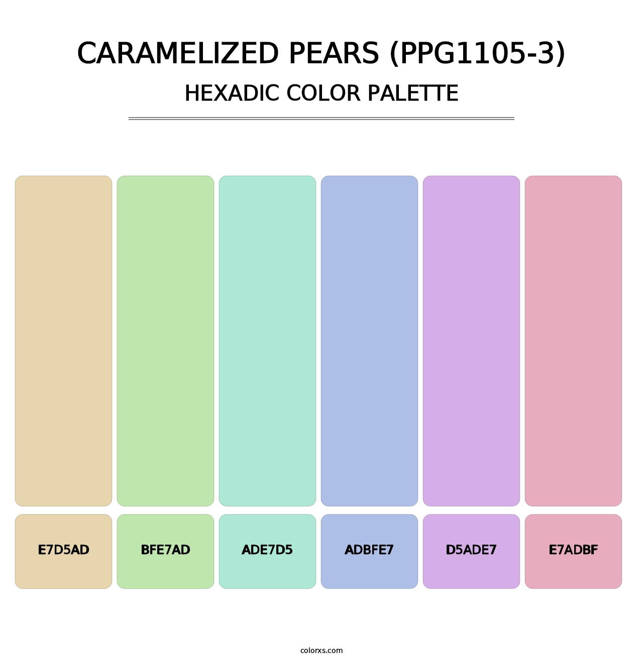Caramelized Pears (PPG1105-3) - Hexadic Color Palette
