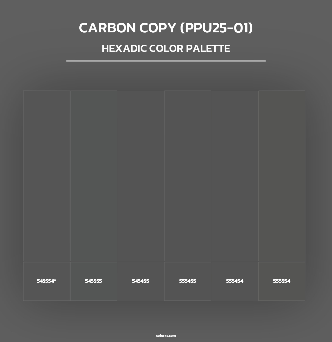 Carbon Copy (PPU25-01) - Hexadic Color Palette
