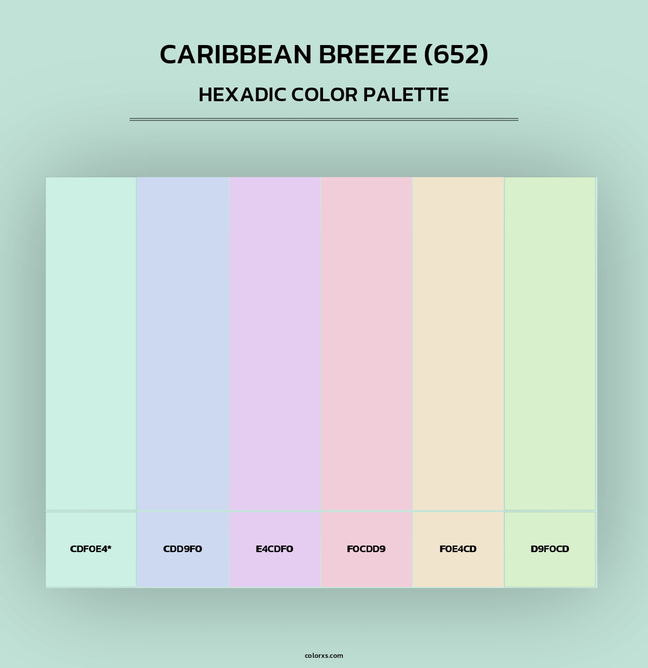 Caribbean Breeze (652) - Hexadic Color Palette