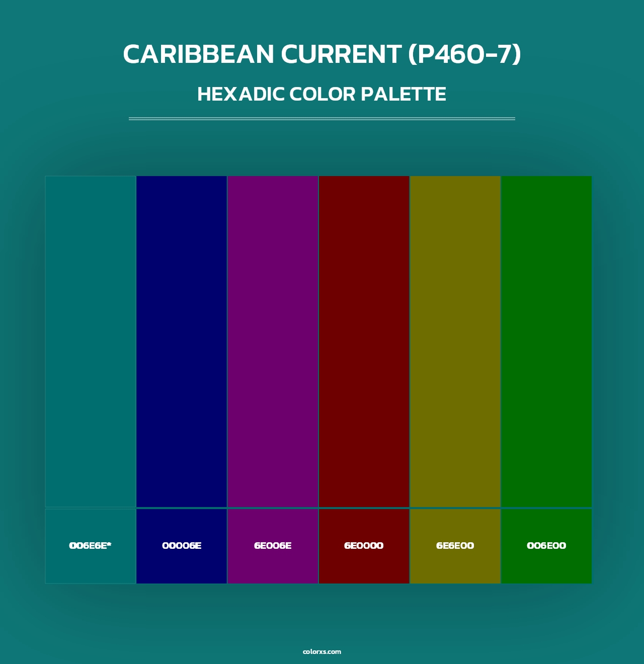 Caribbean Current (P460-7) - Hexadic Color Palette