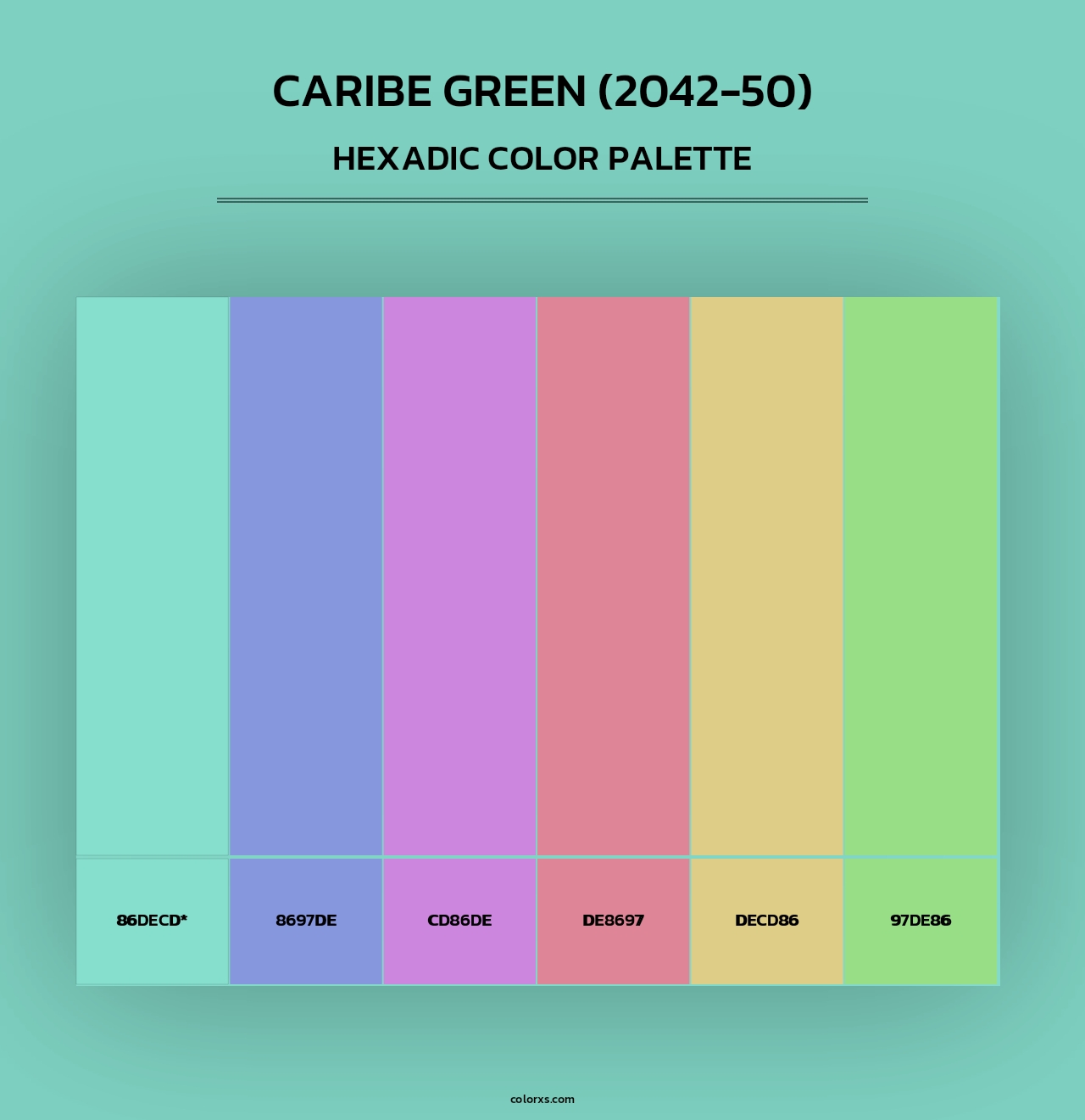 Caribe Green (2042-50) - Hexadic Color Palette