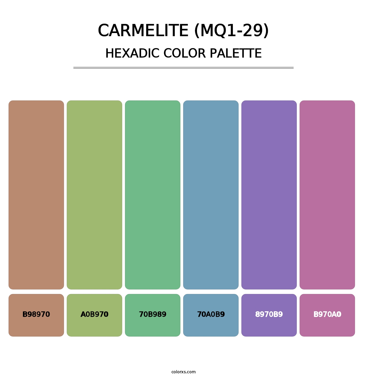 Carmelite (MQ1-29) - Hexadic Color Palette