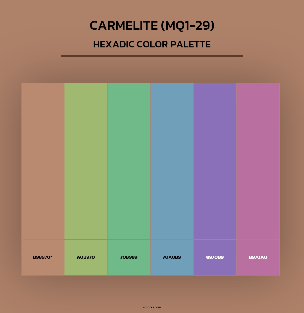 Carmelite (MQ1-29) - Hexadic Color Palette