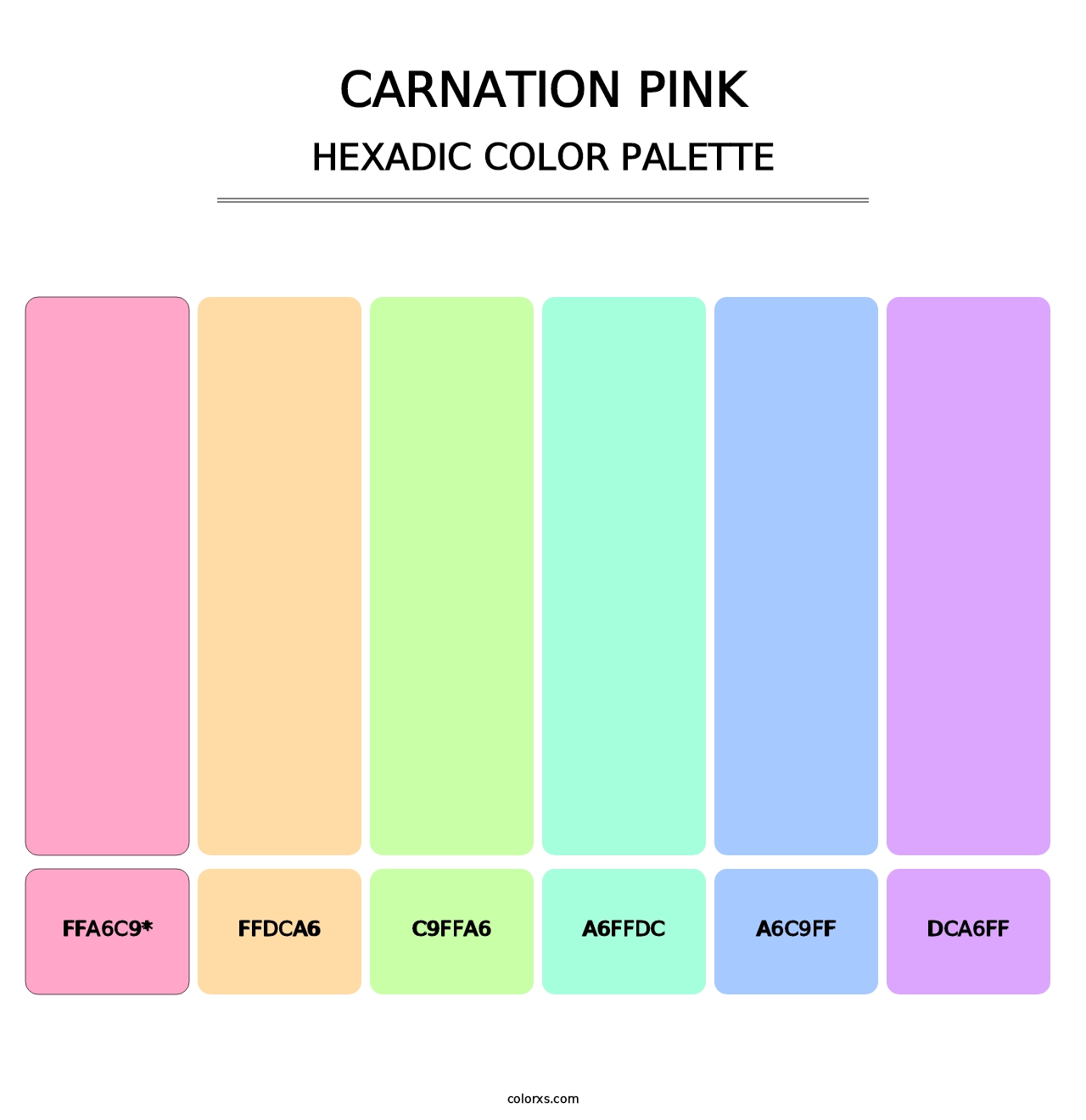 Carnation Pink - Hexadic Color Palette