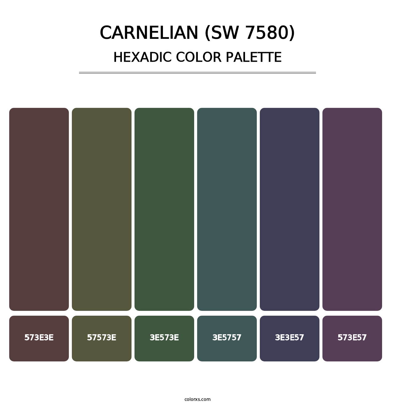 Carnelian (SW 7580) - Hexadic Color Palette