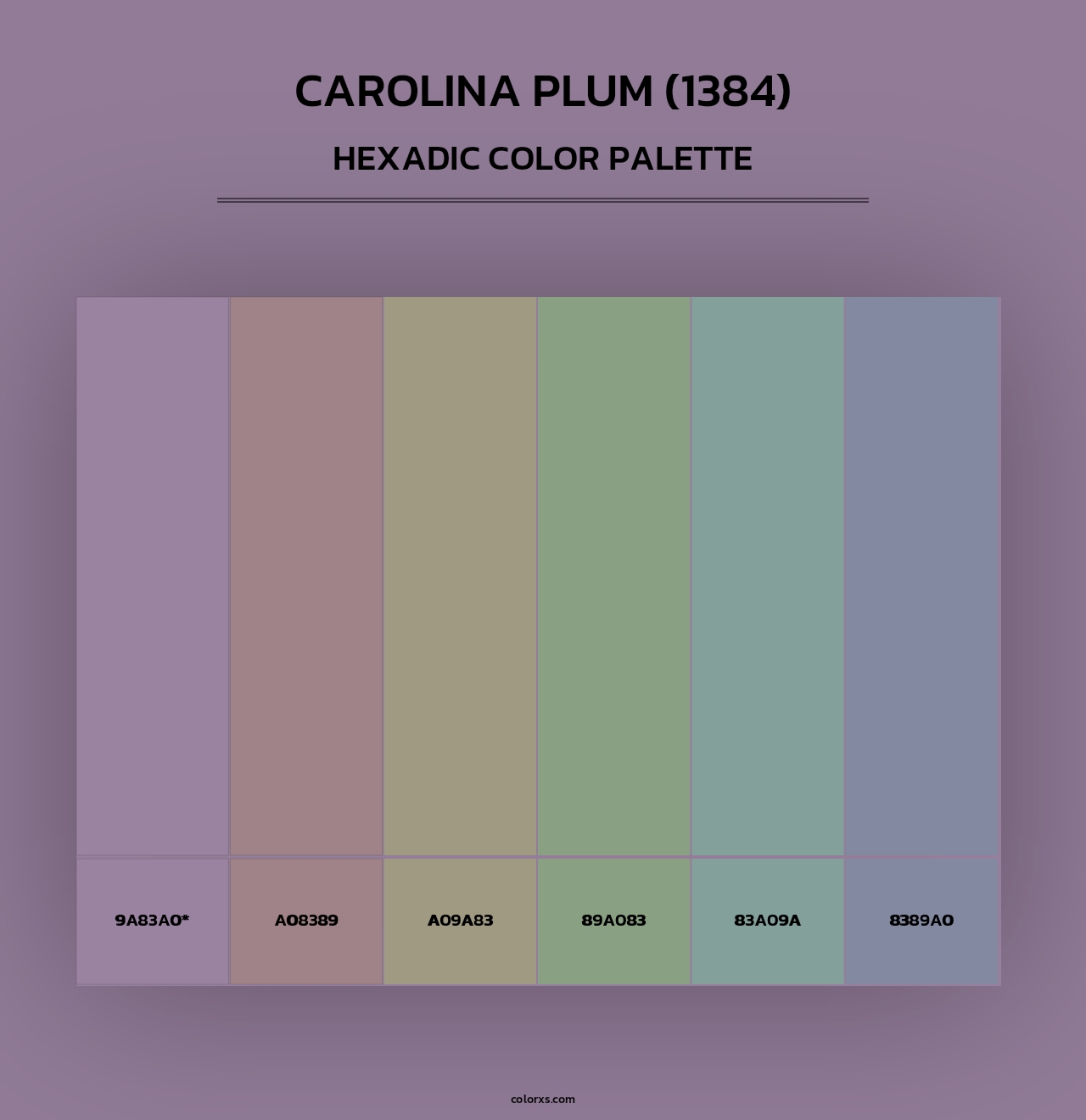 Carolina Plum (1384) - Hexadic Color Palette