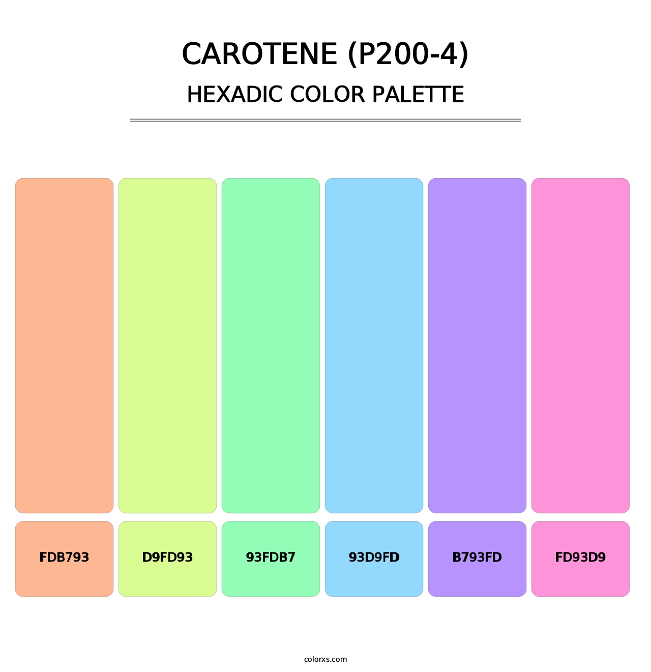 Carotene (P200-4) - Hexadic Color Palette