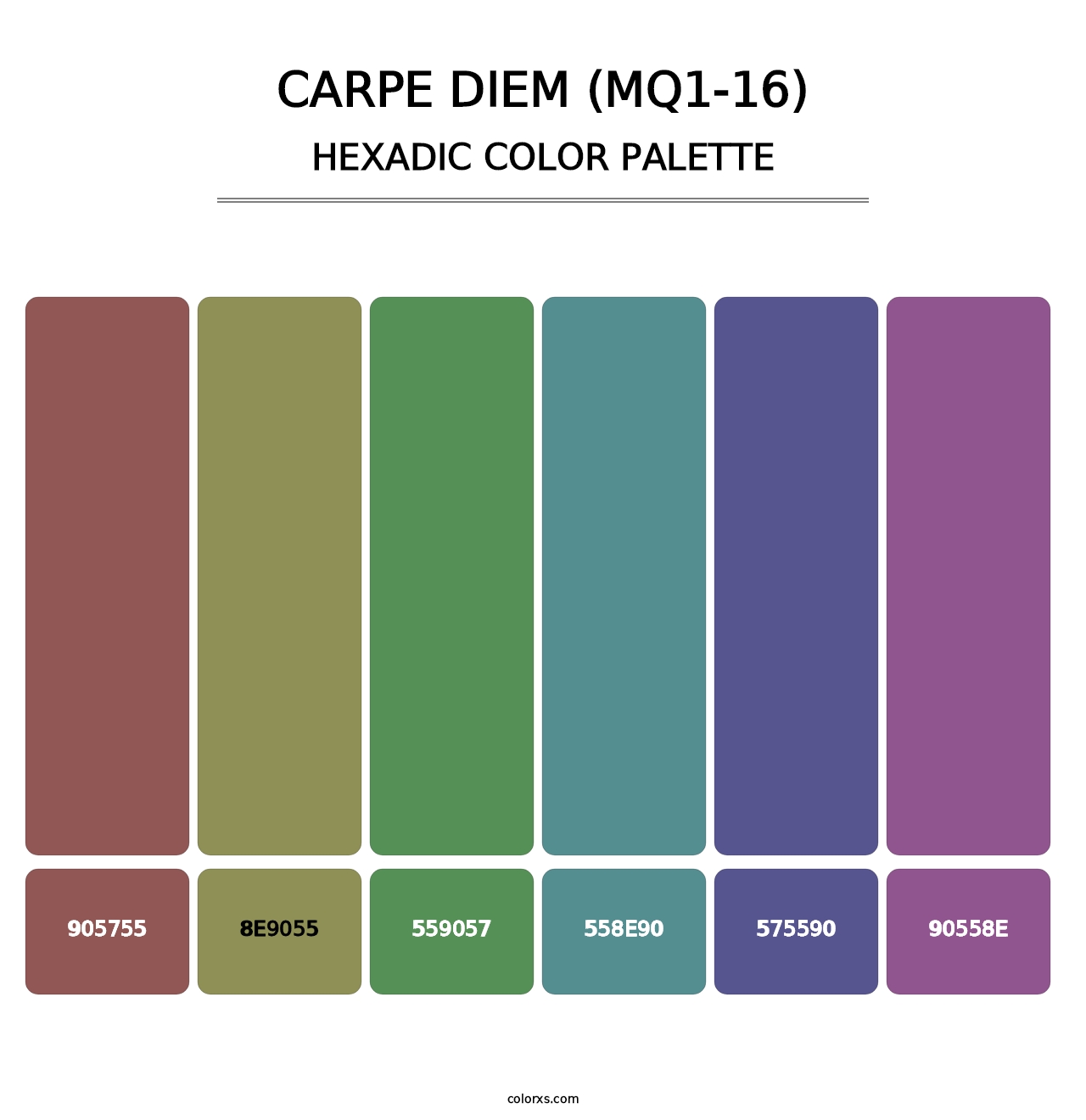 Carpe Diem (MQ1-16) - Hexadic Color Palette