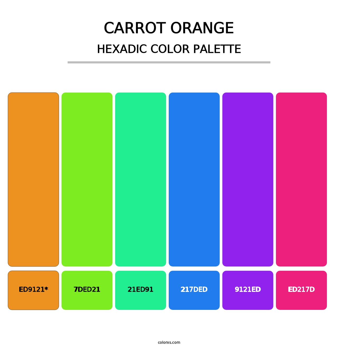 Carrot Orange - Hexadic Color Palette