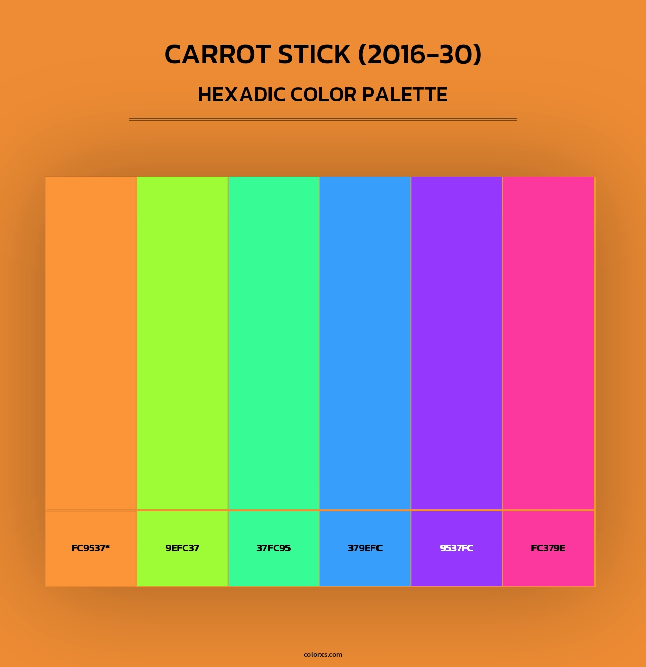Carrot Stick (2016-30) - Hexadic Color Palette