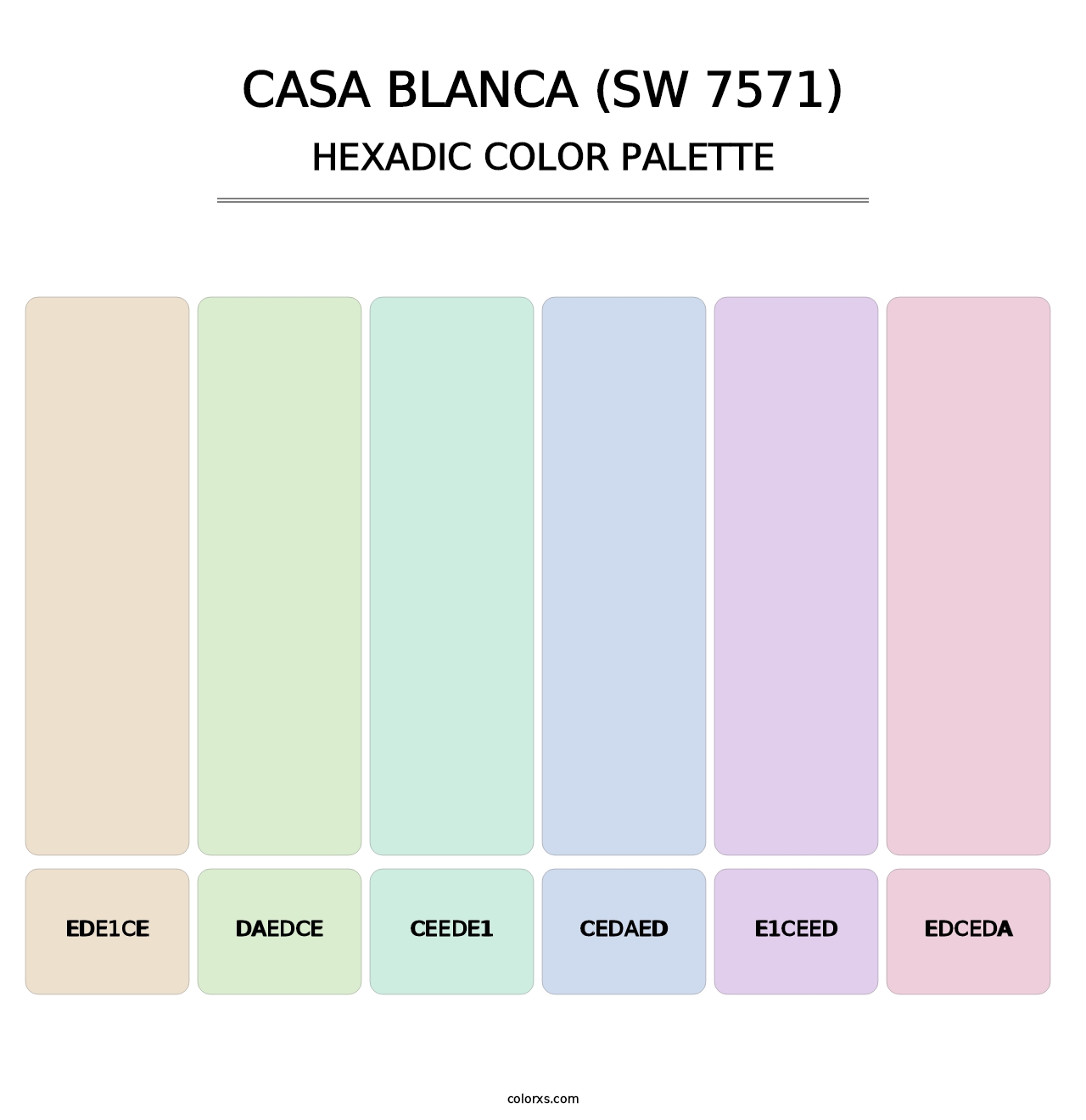 Casa Blanca (SW 7571) - Hexadic Color Palette