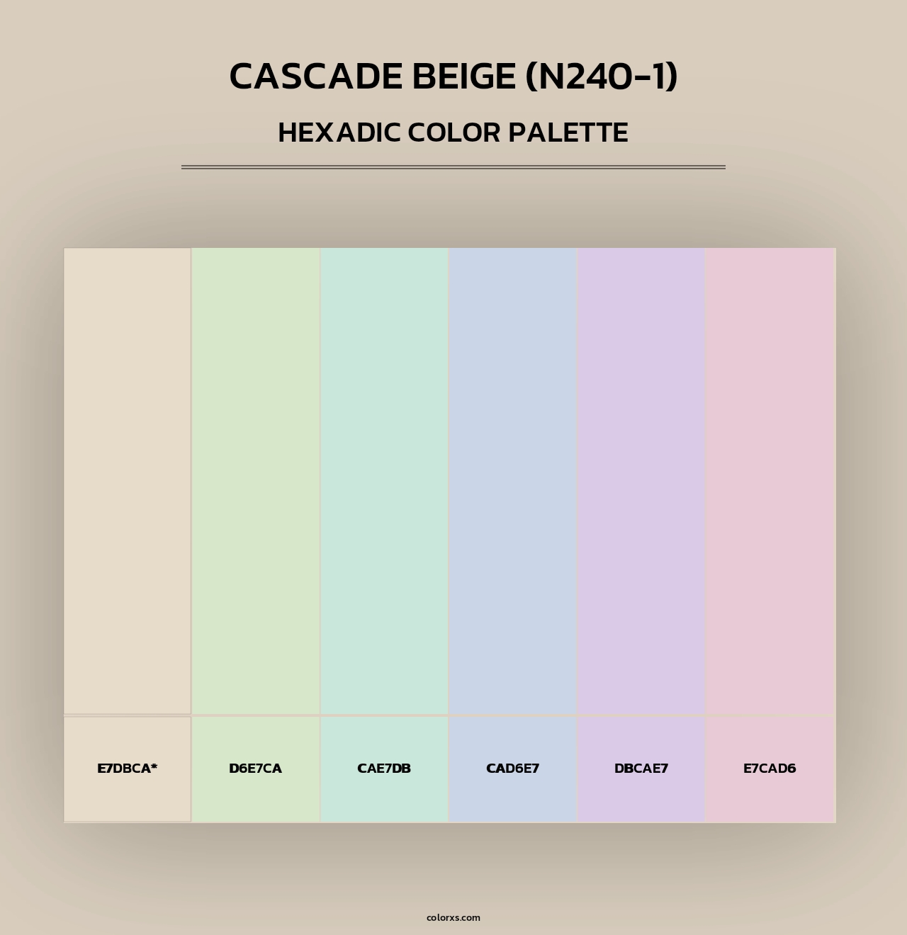 Cascade Beige (N240-1) - Hexadic Color Palette