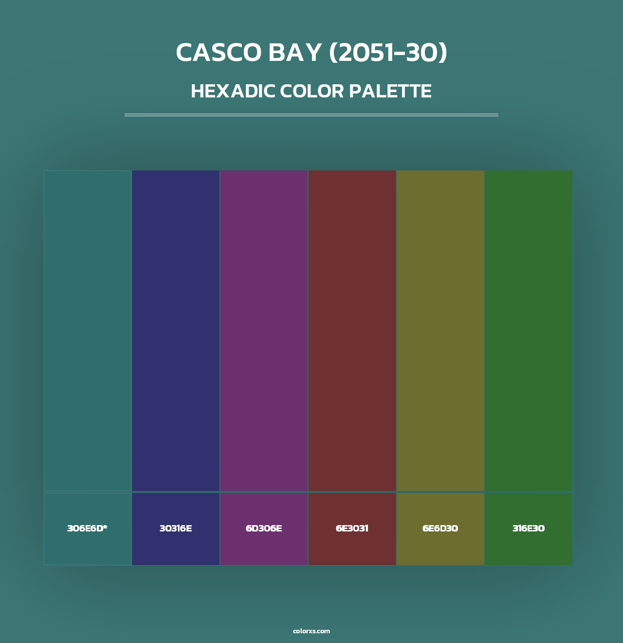 Casco Bay (2051-30) - Hexadic Color Palette