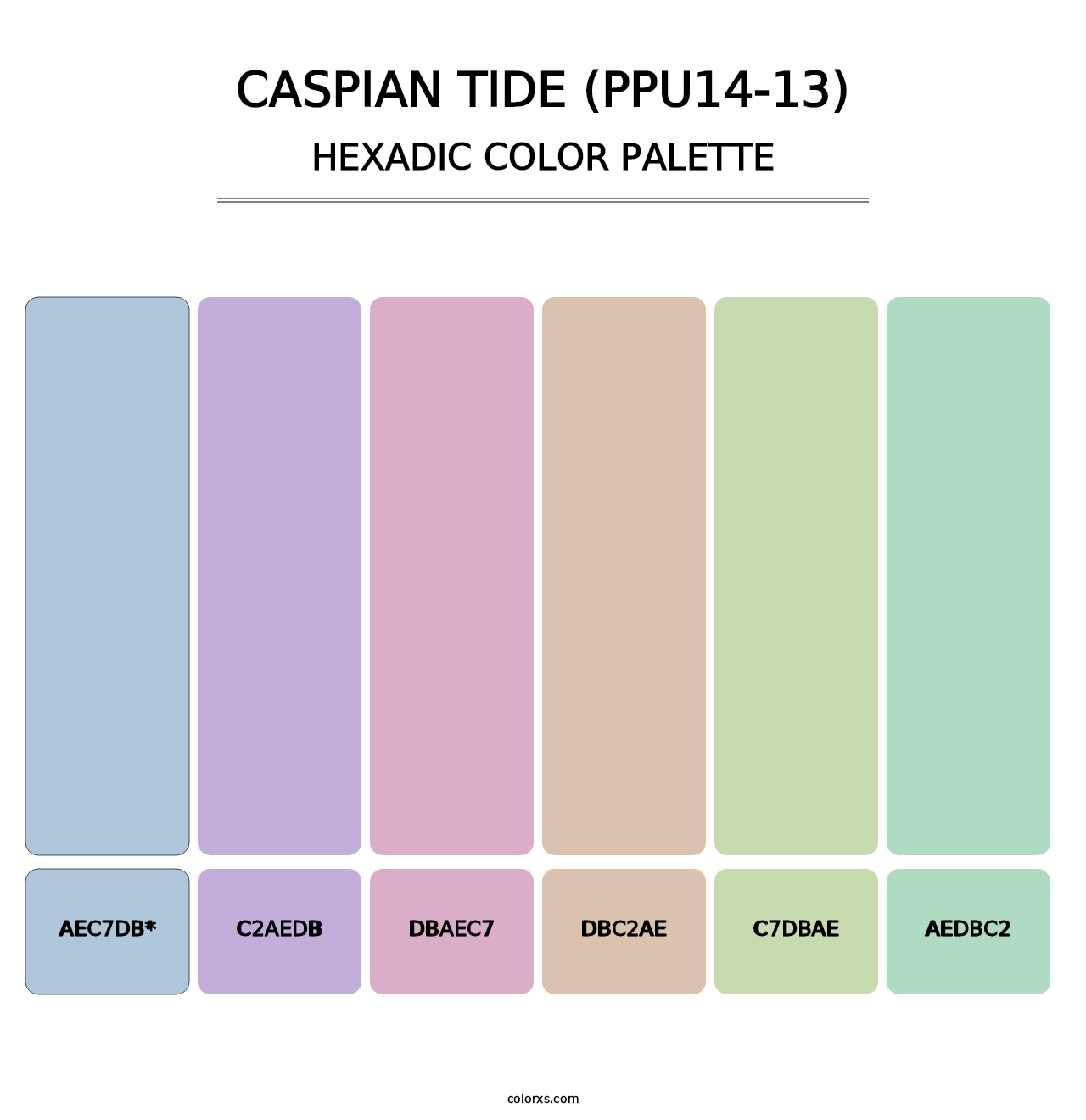 Caspian Tide (PPU14-13) - Hexadic Color Palette