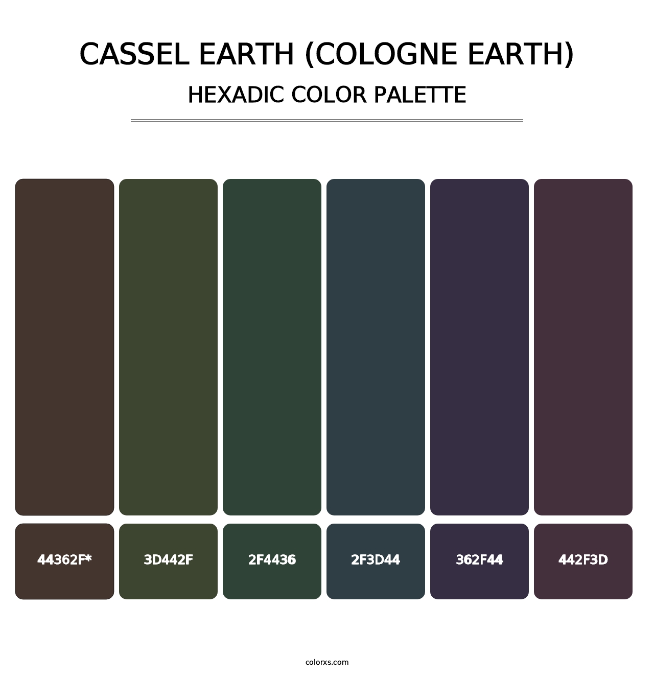 Cassel Earth (Cologne Earth) - Hexadic Color Palette