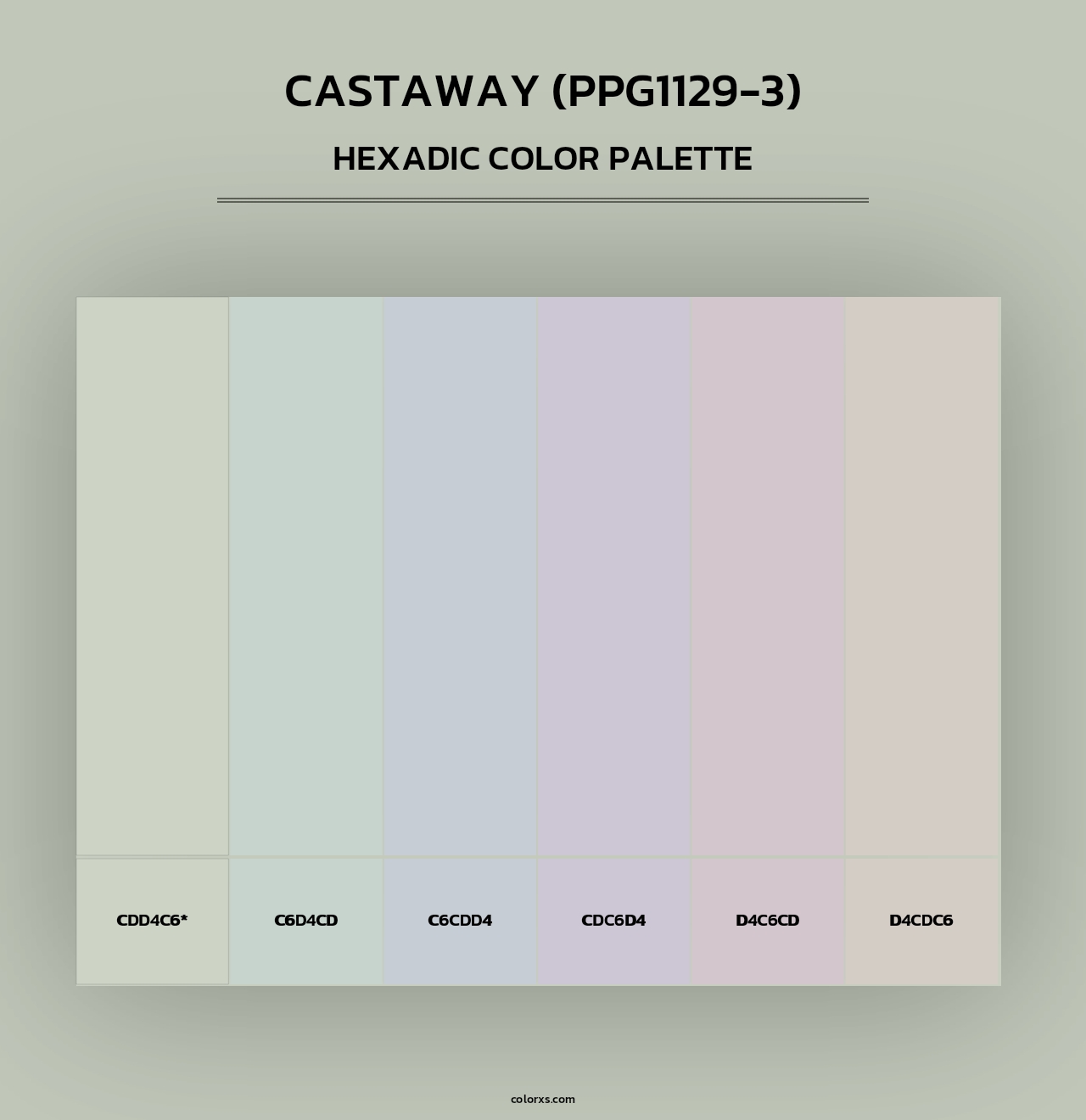 Castaway (PPG1129-3) - Hexadic Color Palette