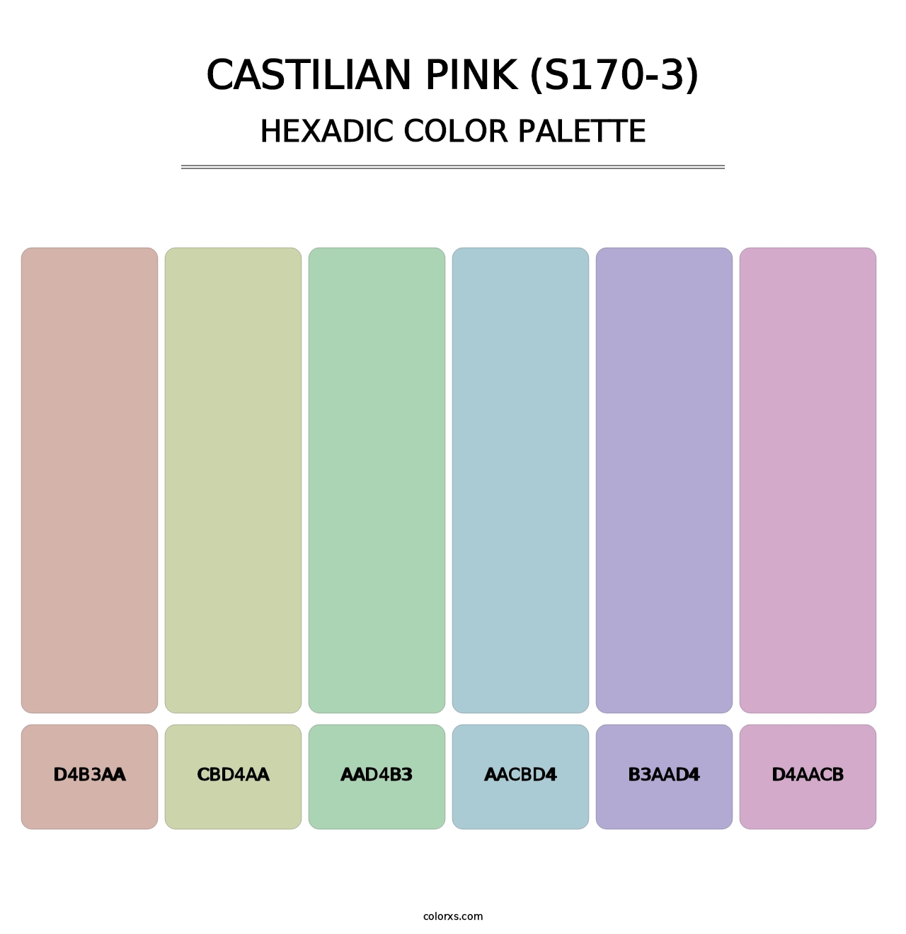 Castilian Pink (S170-3) - Hexadic Color Palette