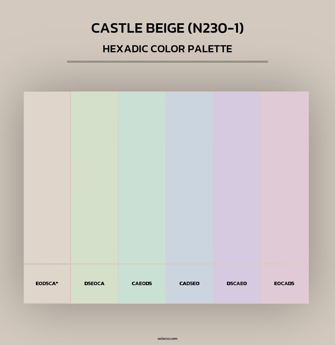 Castle Beige (N230-1) - Hexadic Color Palette