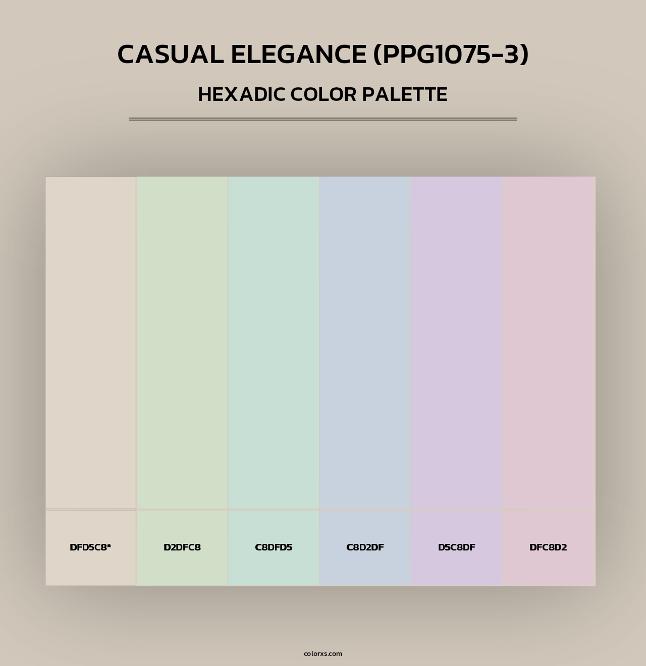 Casual Elegance (PPG1075-3) - Hexadic Color Palette