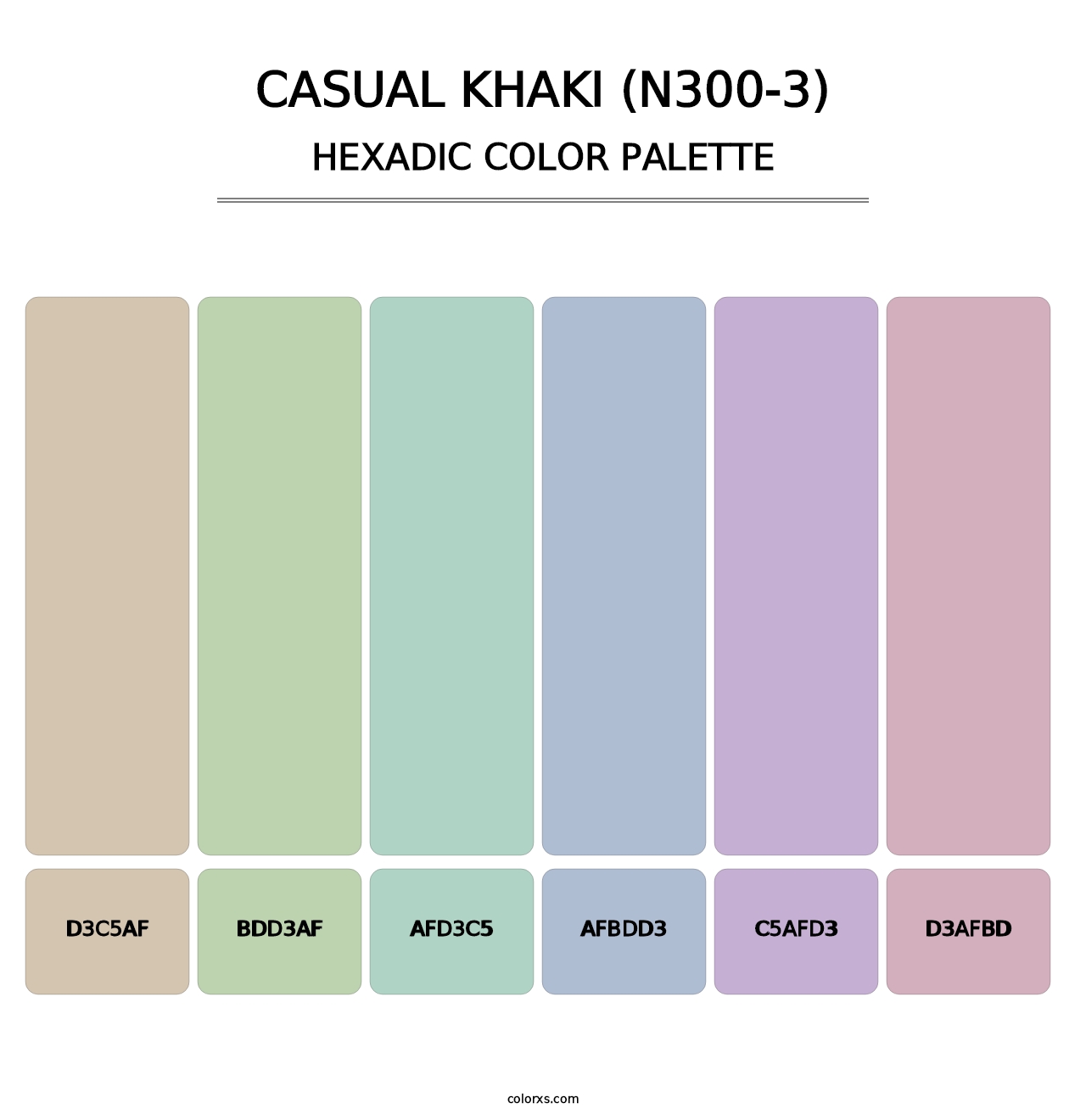 Casual Khaki (N300-3) - Hexadic Color Palette
