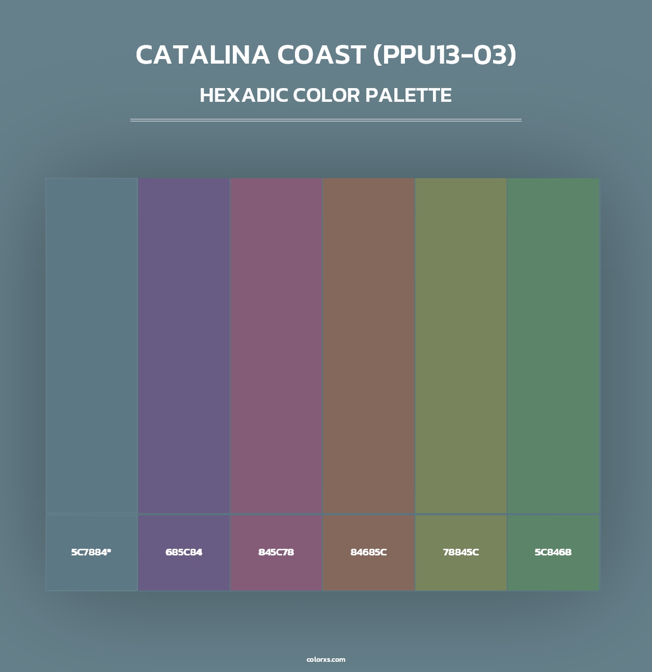 Catalina Coast (PPU13-03) - Hexadic Color Palette