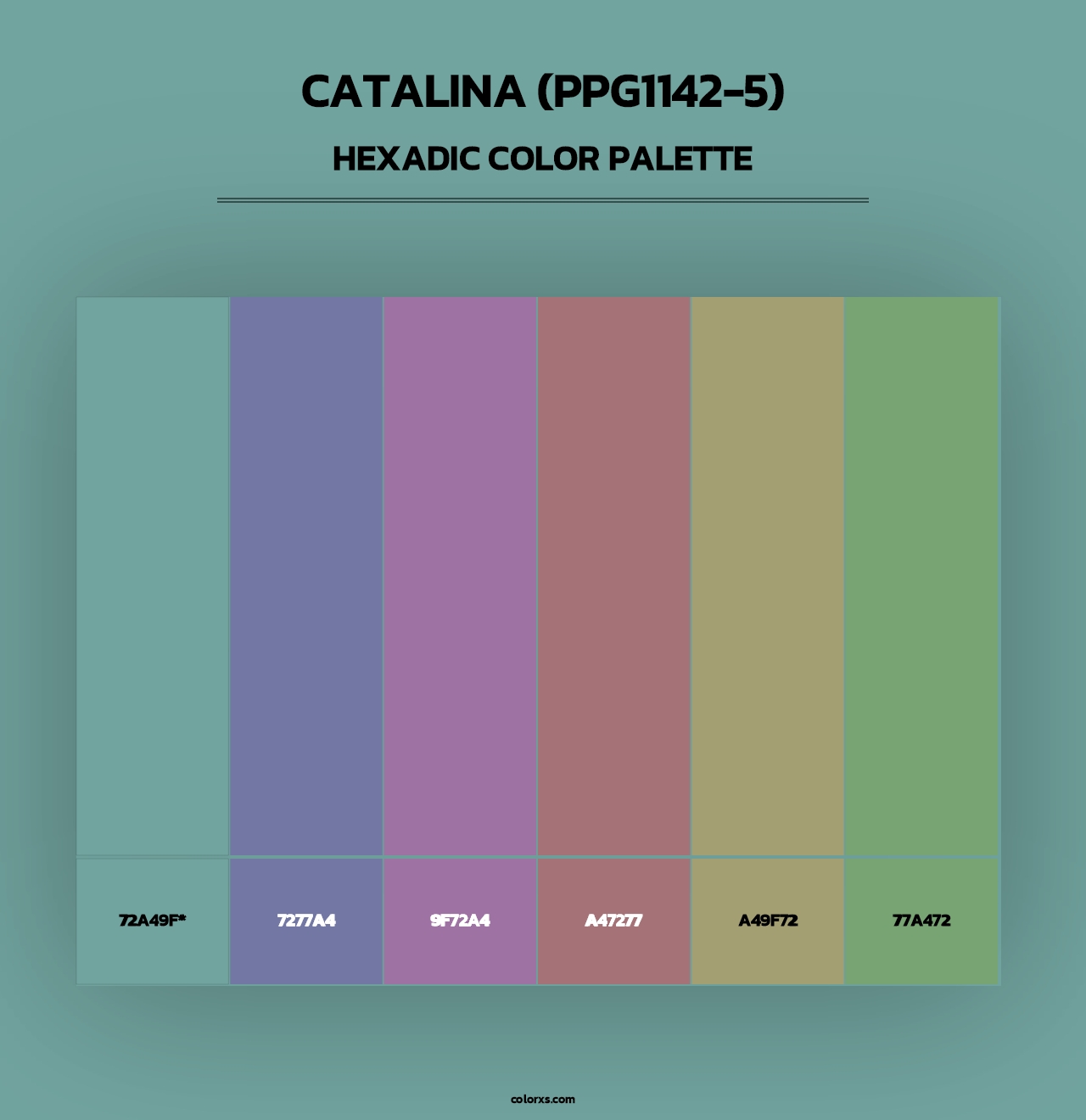 Catalina (PPG1142-5) - Hexadic Color Palette