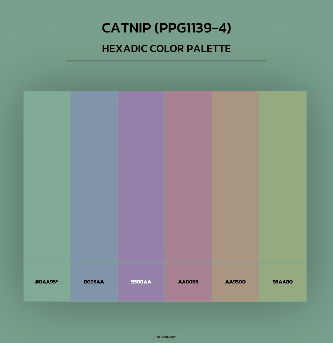 Catnip (PPG1139-4) - Hexadic Color Palette