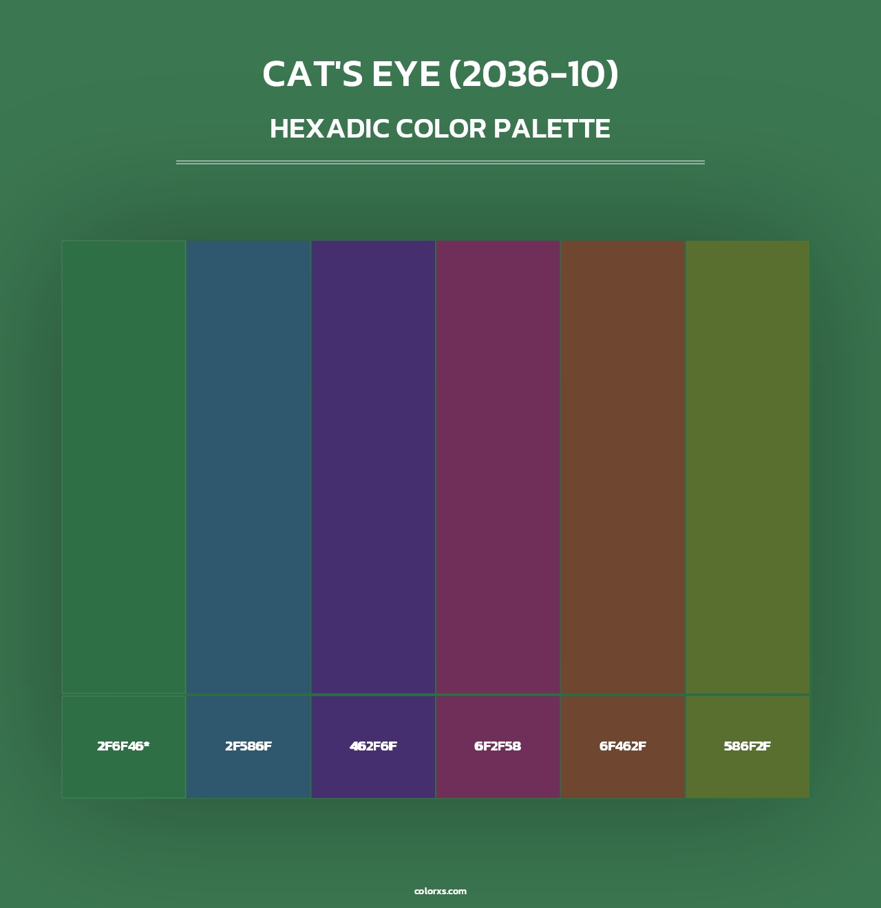Cat's Eye (2036-10) - Hexadic Color Palette