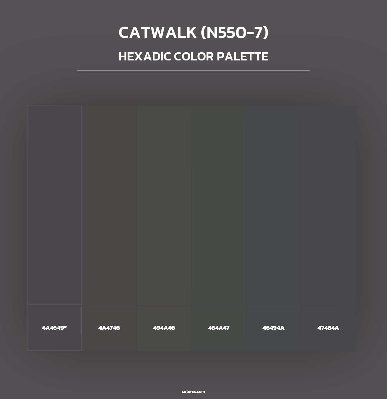 Catwalk (N550-7) - Hexadic Color Palette