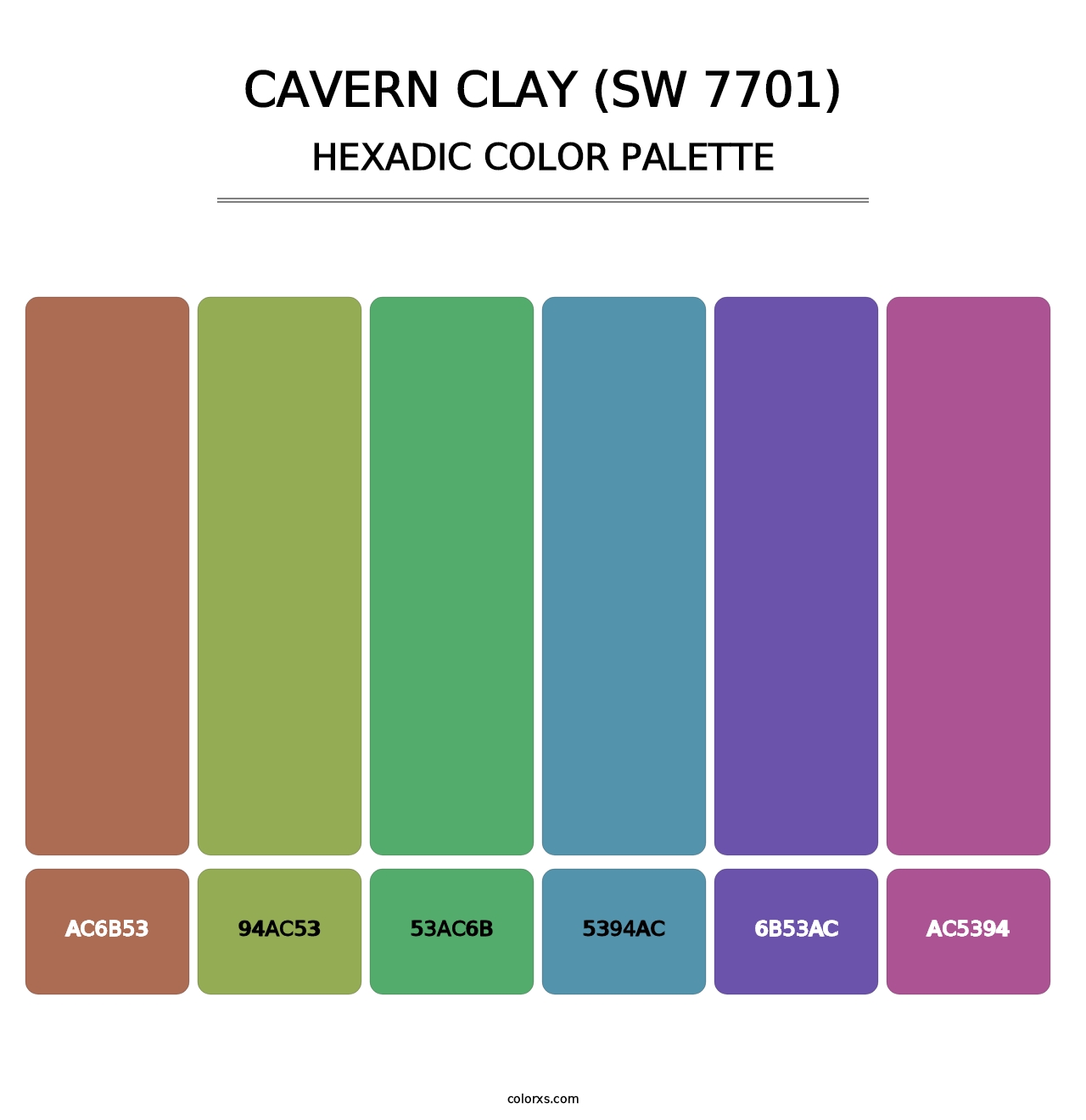 Cavern Clay (SW 7701) - Hexadic Color Palette