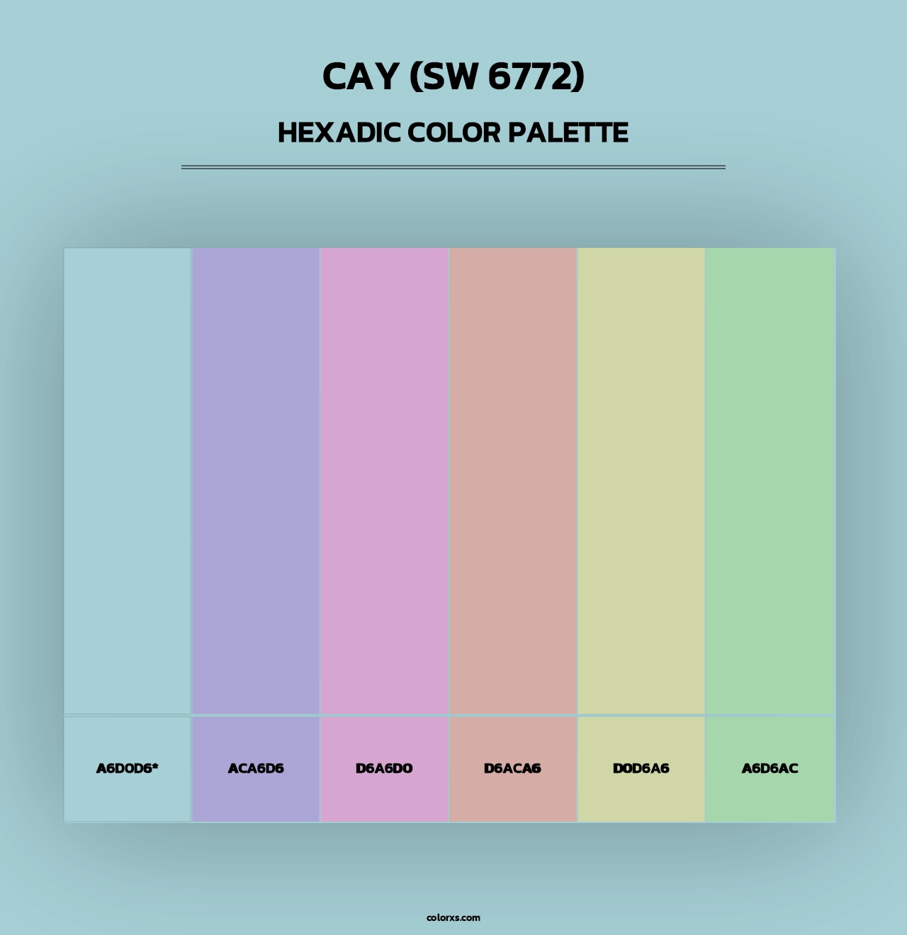 Cay (SW 6772) - Hexadic Color Palette