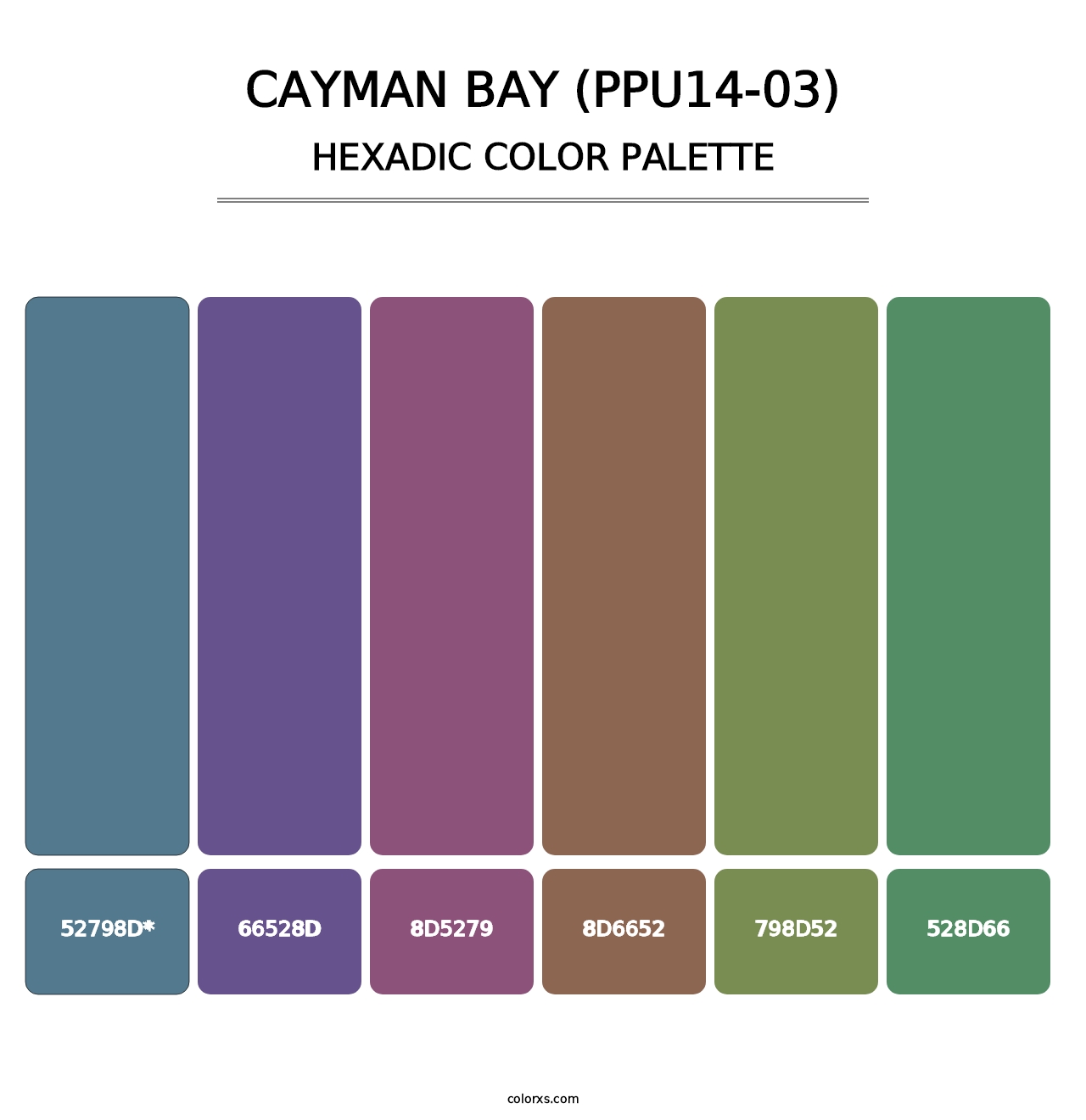 Cayman Bay (PPU14-03) - Hexadic Color Palette