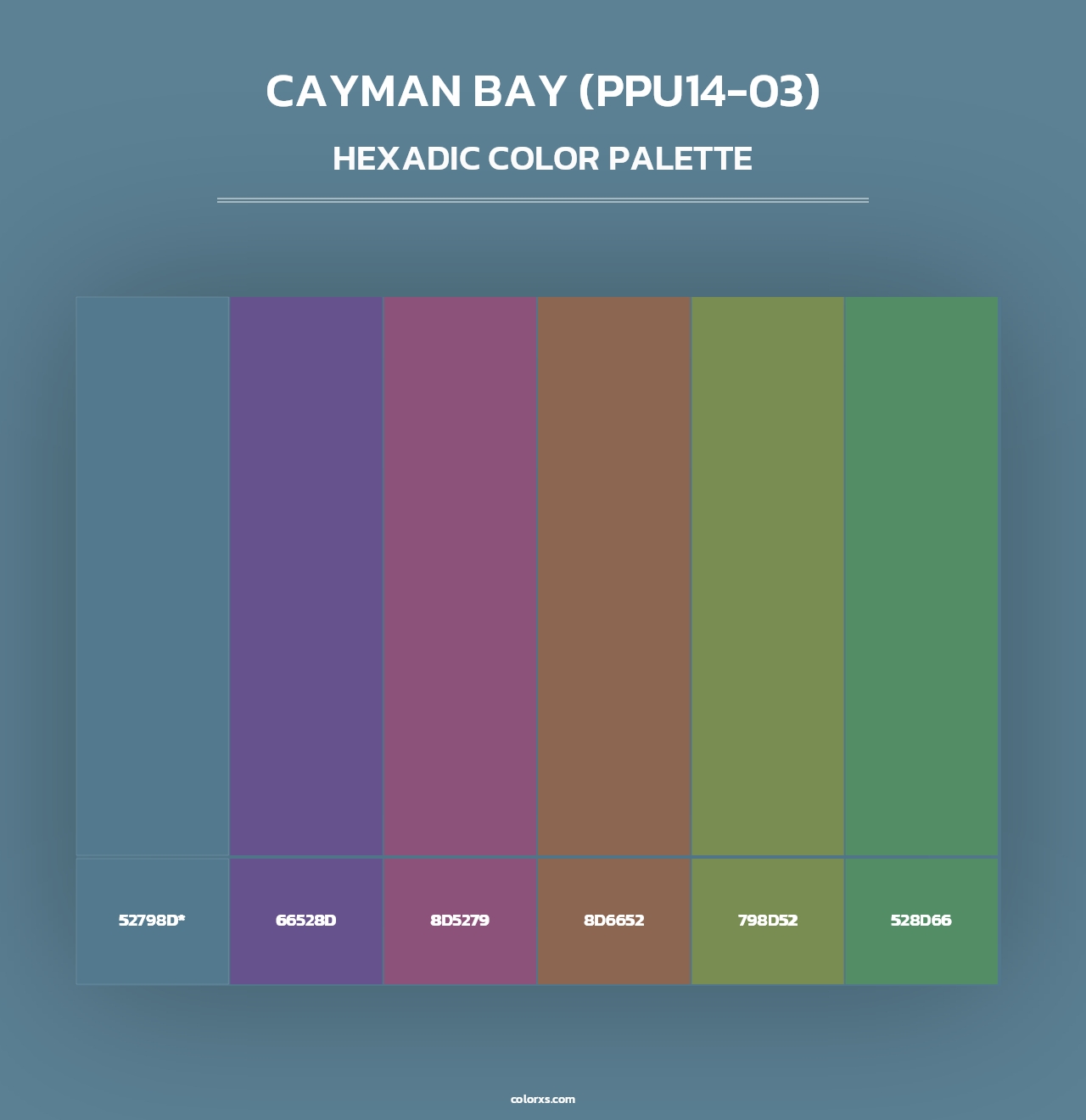 Cayman Bay (PPU14-03) - Hexadic Color Palette