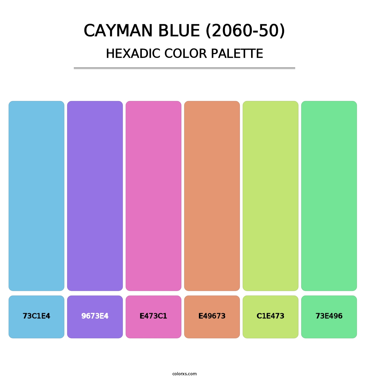 Cayman Blue (2060-50) - Hexadic Color Palette