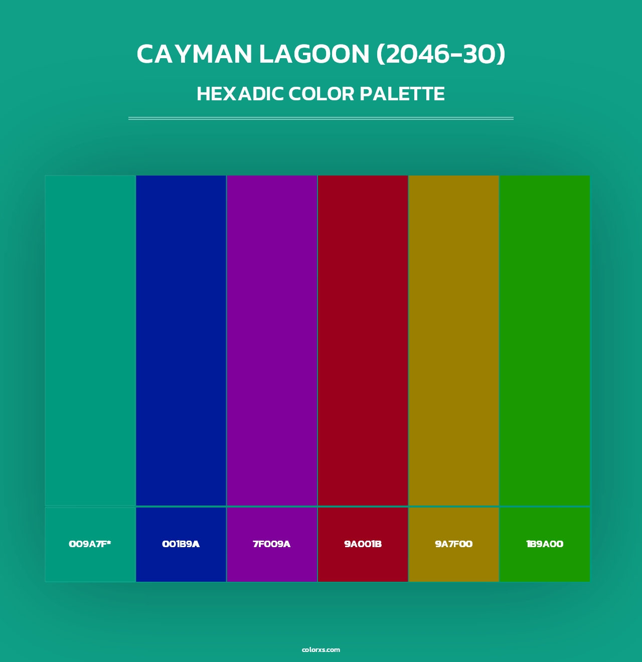 Cayman Lagoon (2046-30) - Hexadic Color Palette