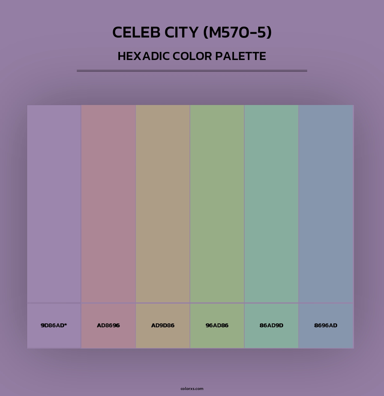 Celeb City (M570-5) - Hexadic Color Palette