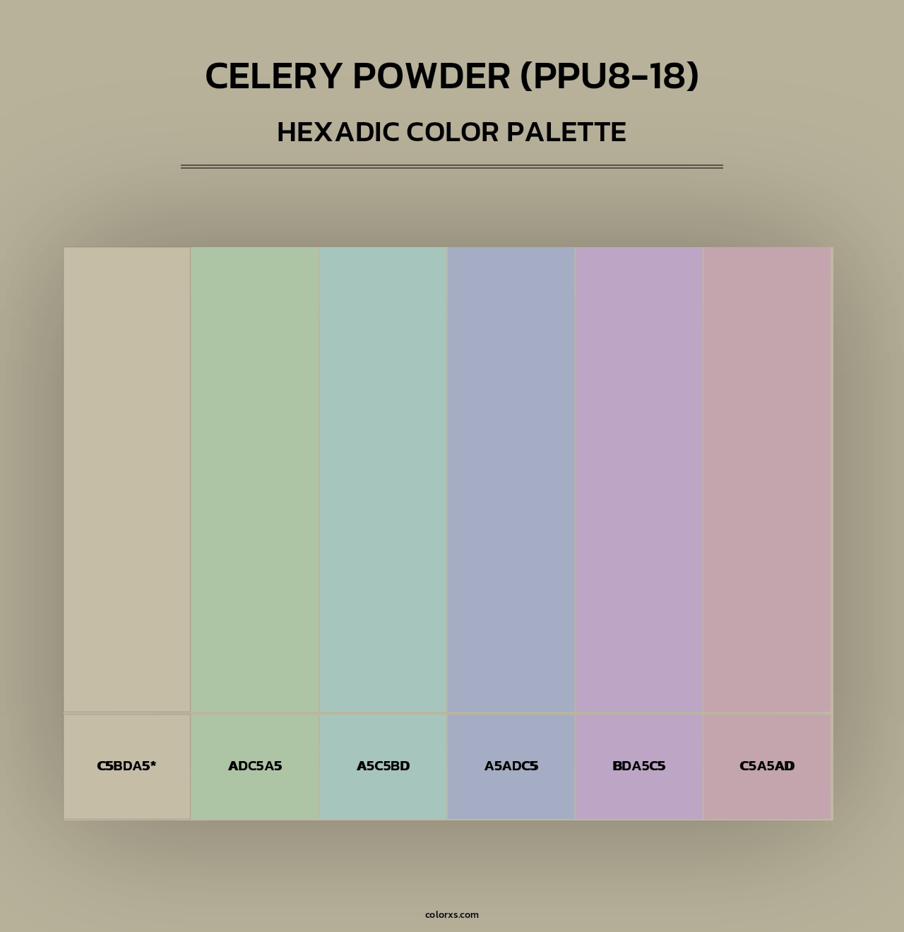 Celery Powder (PPU8-18) - Hexadic Color Palette