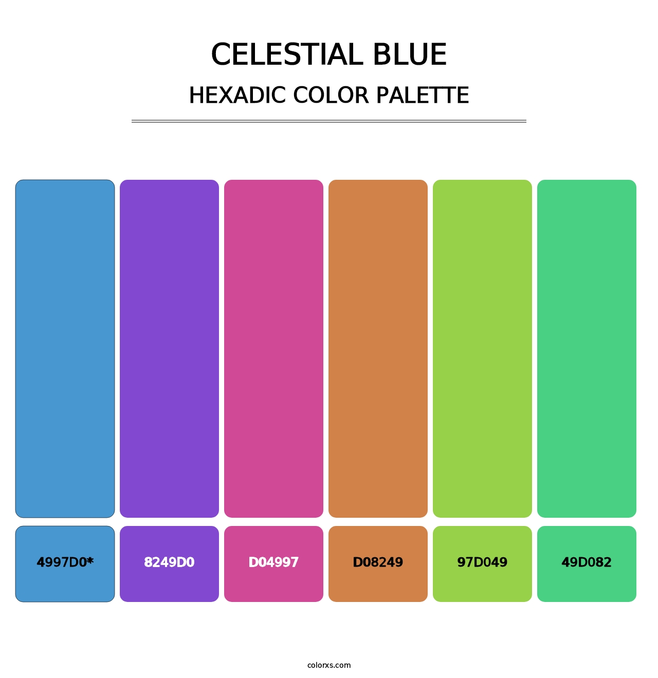 Celestial Blue - Hexadic Color Palette