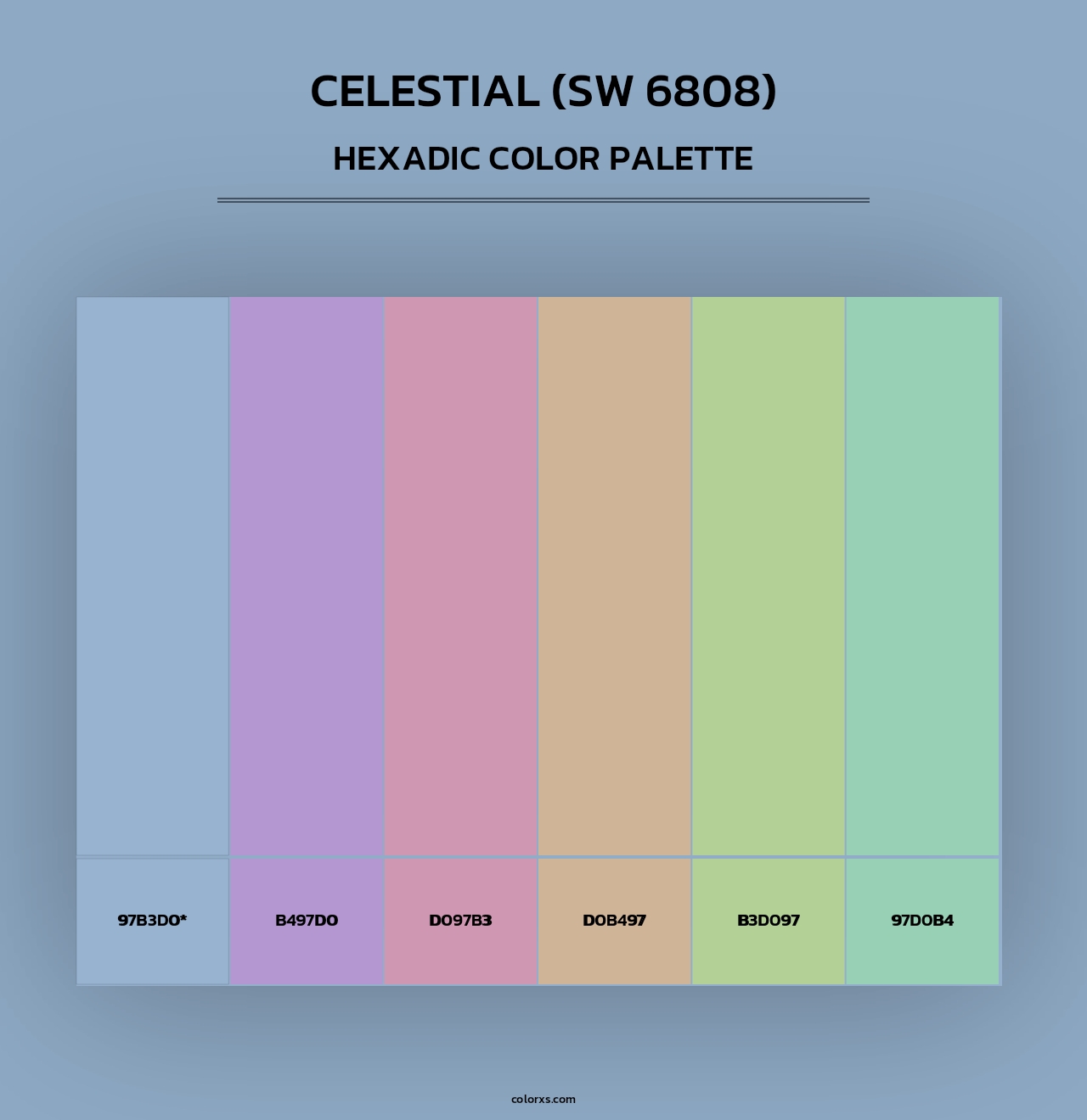Celestial (SW 6808) - Hexadic Color Palette