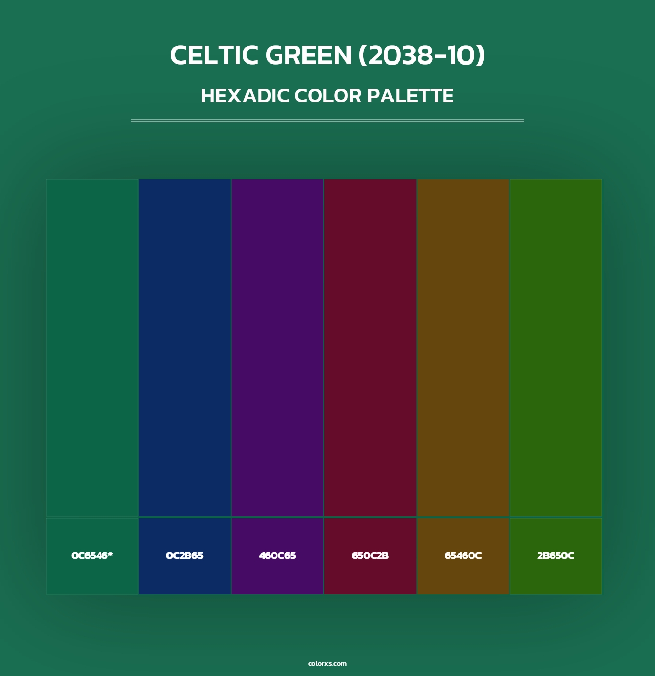 Celtic Green (2038-10) - Hexadic Color Palette