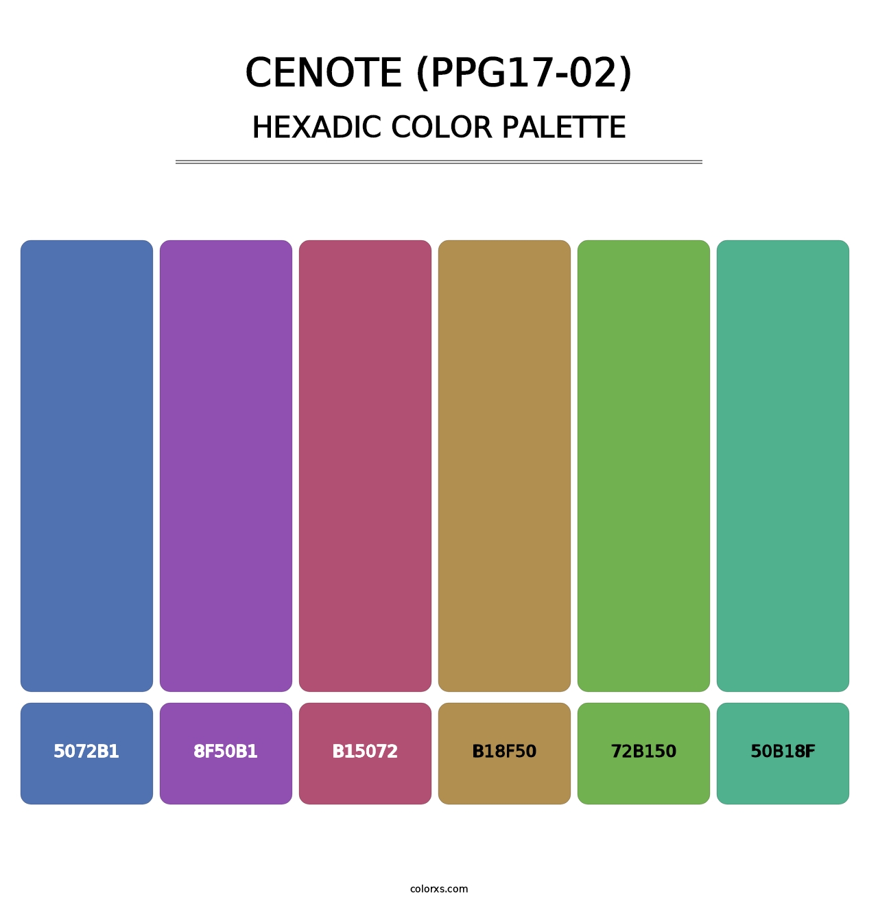 Cenote (PPG17-02) - Hexadic Color Palette
