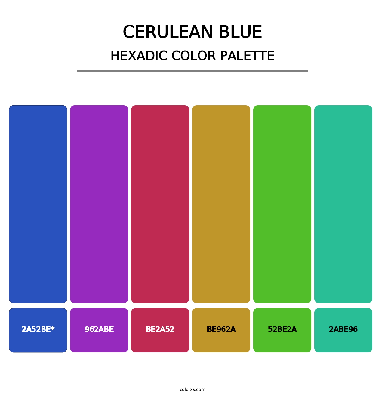 Cerulean blue - Hexadic Color Palette