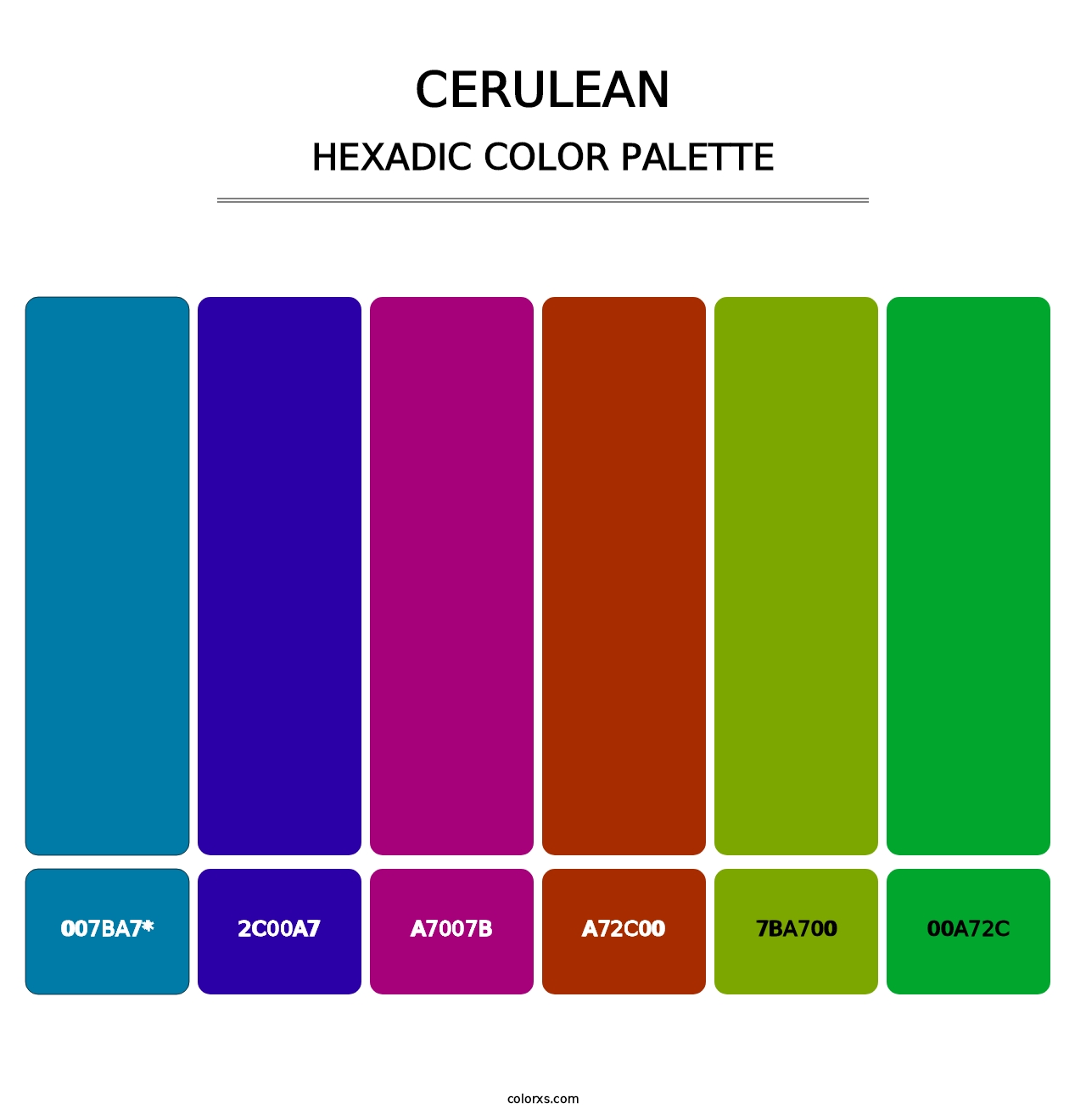 Cerulean - Hexadic Color Palette